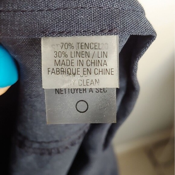 Elie Tahari Tencel Linen Blend Slacks Pants Trousers Sz 0 (runs large) Gray - Picture 7 of 9